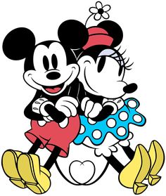 Mickey and Minnie Mouse Logo 03 vinyl decal